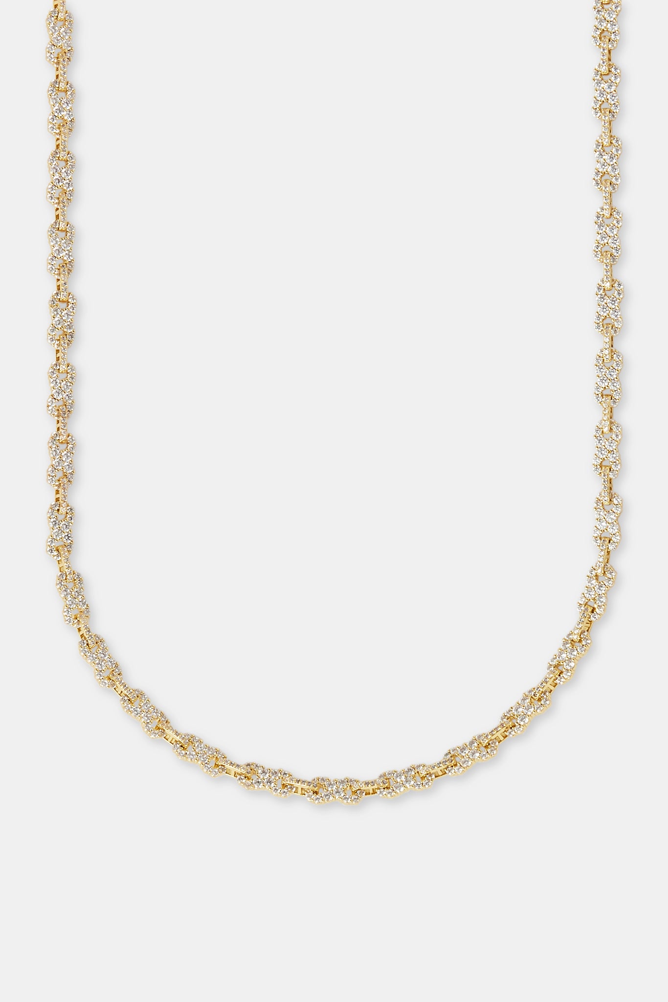 Iced Infinity Link Chain - Gold - 6mm